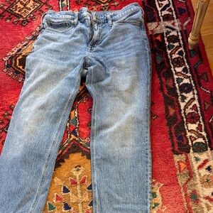 J. Crew Women’s mid-rise 90’s classic straight Light Blue Straight Jeans